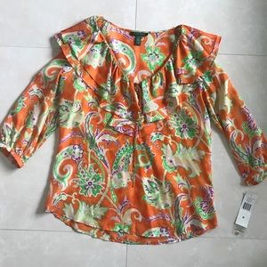 NWT Ralph Lauren silk blouse size M